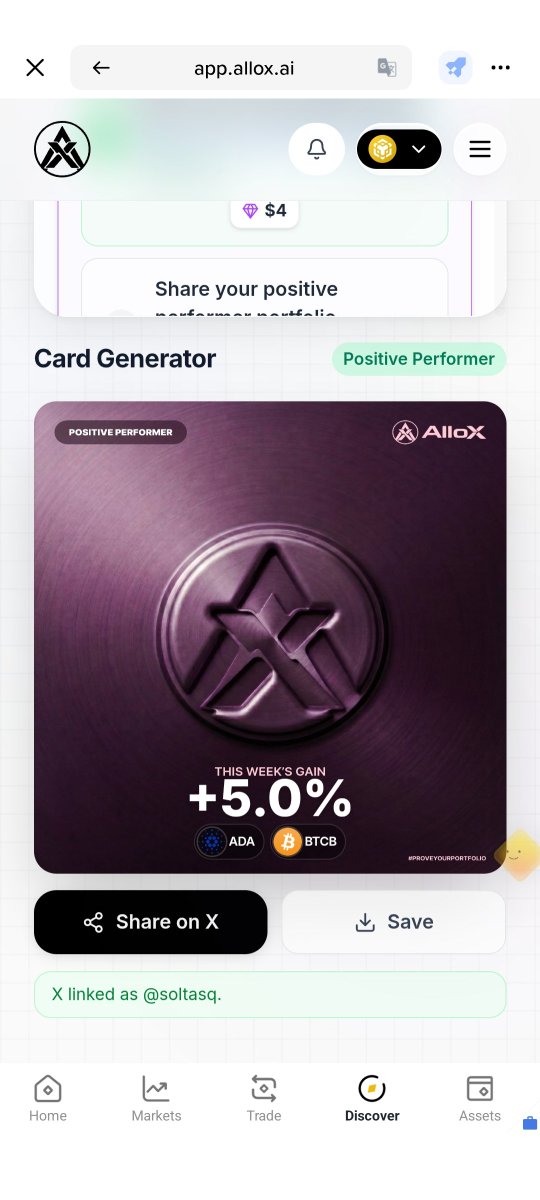 soltasq's tweet photo. @alloxdotai Just proved my portfolio on @alloxdotai 🚀
https://t.co/hdILahpqMW
#ProveYourPortfolio #AlloX https://t.co/NHpVlDHBI4