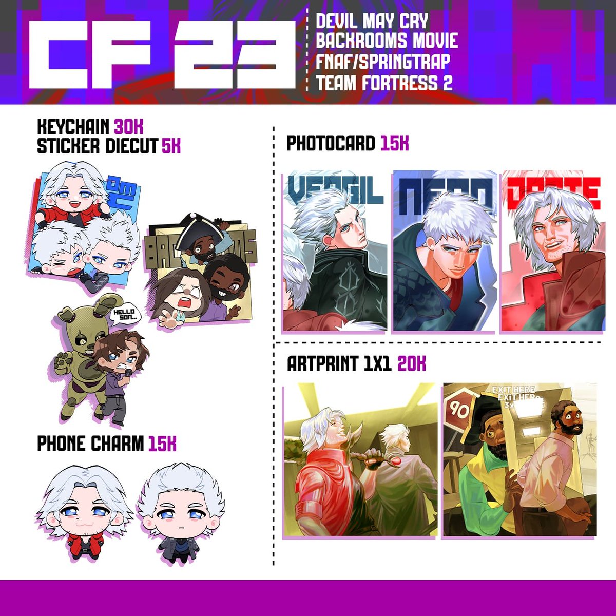 araya_yui22's tweet photo. ❤️🔄 Appreciated!!

Hi! My friend on ig @/pisang_gorenk_balado's Pre-orders are now open for #CF23!!

🗓 PO 21-30 Sept 2026
🛒 Booth: Fandom Maxxers | Both days
📍 Table: C-12
🔗 Link on reply!

✨️FANDOMS : Devil May Cry, The Backrooms Movie, FNAF/Springtrap, Team Fortress 2 https://t.co/4iGBYXoyxH