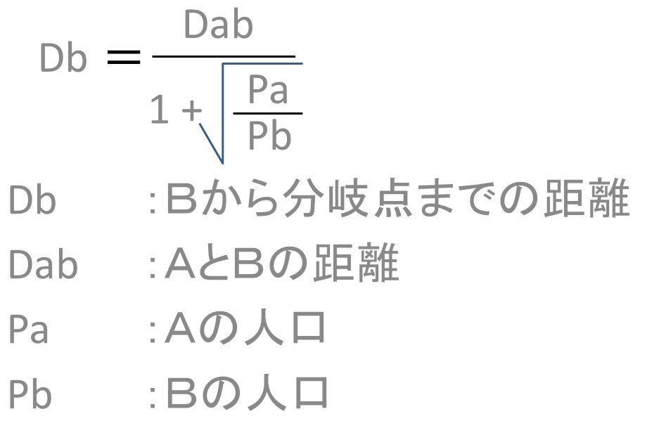 study_pechi's tweet photo. 小売引力の法則・第2公式って
（ライリー・コンバースの法則）
覚えるべき公式ですか？

「距離の比＝√人口の比」で答え求まるし,
公式自体は時間かかるけど導出できるし...

試験日までに丸暗記しとくものなのか
試験中に必要に応じて導出するものなのか
アドバイスできる方いたら教えてください🙇 https://t.co/reLxMPcIKQ