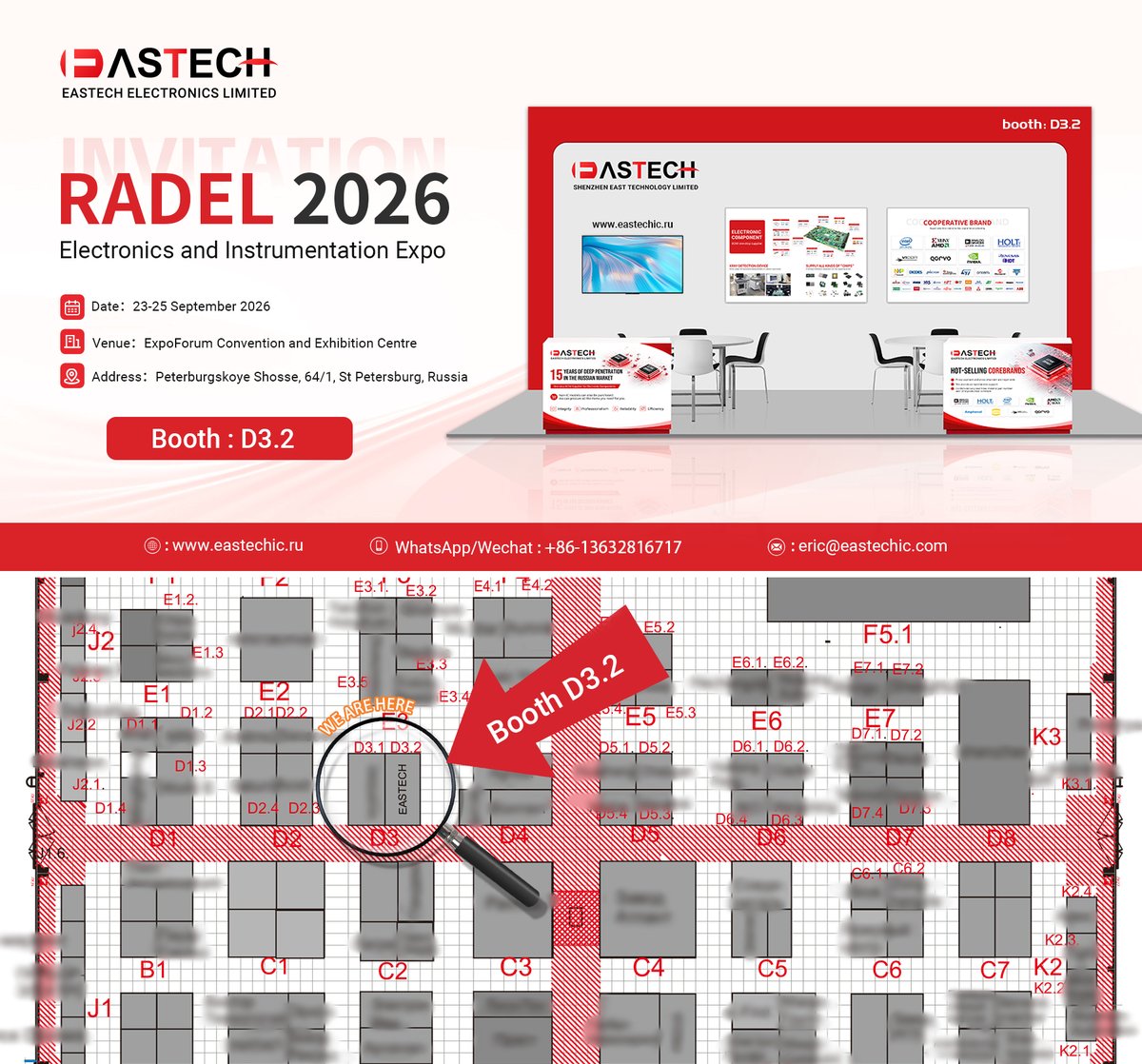 Eastech2004's tweet photo. 📍 See you at Radel 2026 in St. Petersburg!
Eastech will be exhibiting at RADel Electronic Exhibition from September 23-25 in St. Petersburg, Russia.
September 23–25, 2026
Booth: D3.2
👉 https://t.co/kDFd9biGil
#radel #instrumentation #techshow #techexpo #russia #electronic https://t.co/wKG9IXJZmp