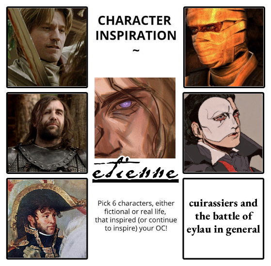 DD0LLF4CEDD's tweet photo. ||.  Do You Understand.

jaime lannister (got)
sandor clegane (got)
joachim murat (historical)
joshua graham (fonv)
the phantom (poto) https://t.co/5lAks40AqL