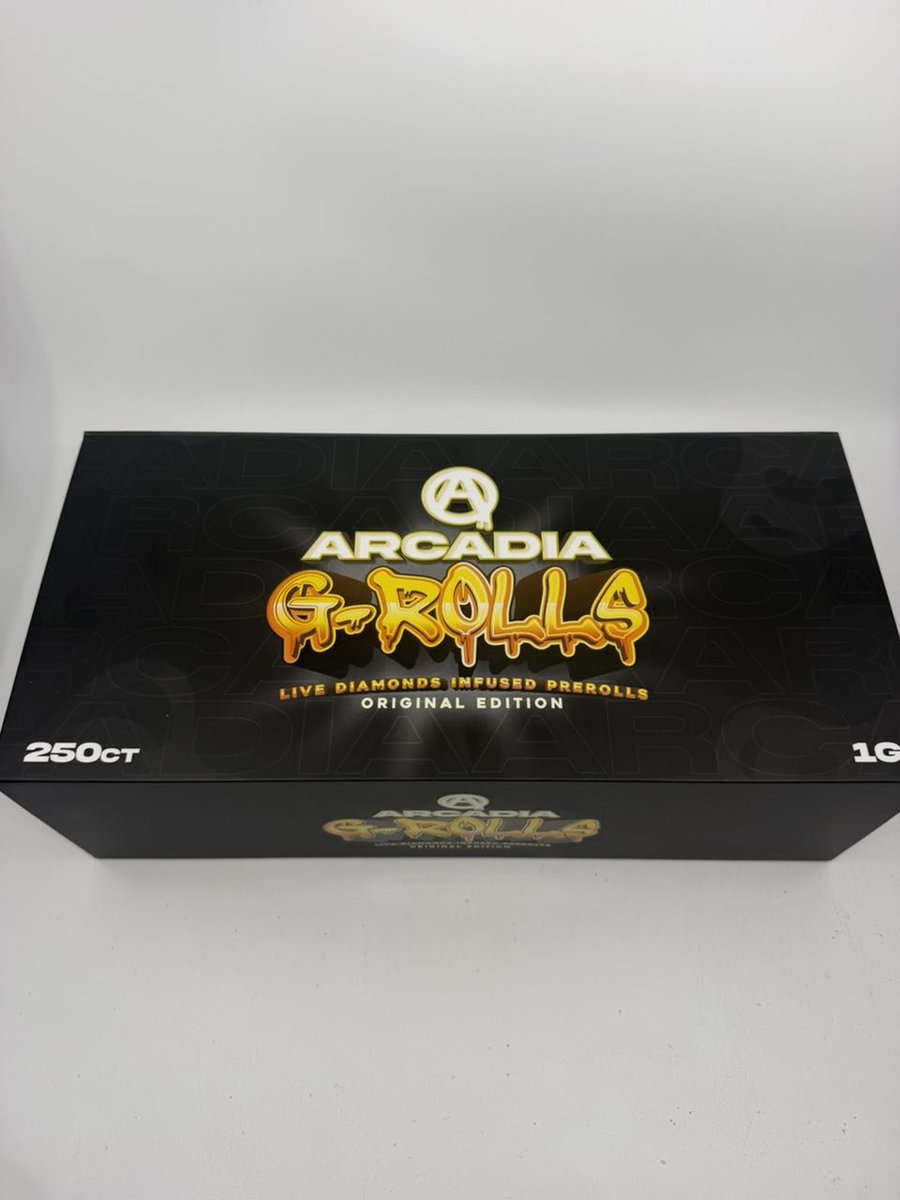 Pack_pro_'s tweet photo. Arcadia G Rolls 

250 1 gram Joints 

1 box 900
2 boxes 850 each
5 boxes 800 each
10 boxes 750 each https://t.co/API2SxvN4a