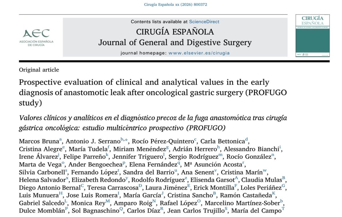 MarcosBruna_'s tweet photo. Recién publicado en Open Access el resultado del estudio PROFUGO sobre los marcadores predictivos de complicaciones posteratorias en el cáncer gástrico. Gracias a todos los participantes por colaborar en este proyecto... Preparados para lo siguiente? https://t.co/RkhXh46HUm