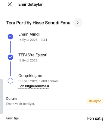 xkutsi's tweet photo. Dostlar Fon satış emrim  Tefas'a iletildiden Tefas'ta eşleştiye döndü sizde de böyle bir durum oluştu mu ?

#tly #tera #pusula #fonlar  #doh #thf #tp2 #tmv #ktlev #bist #emretezmen #tefas #midas #katılımevim #fonlar #bist100 https://t.co/f4PAl3FTLY