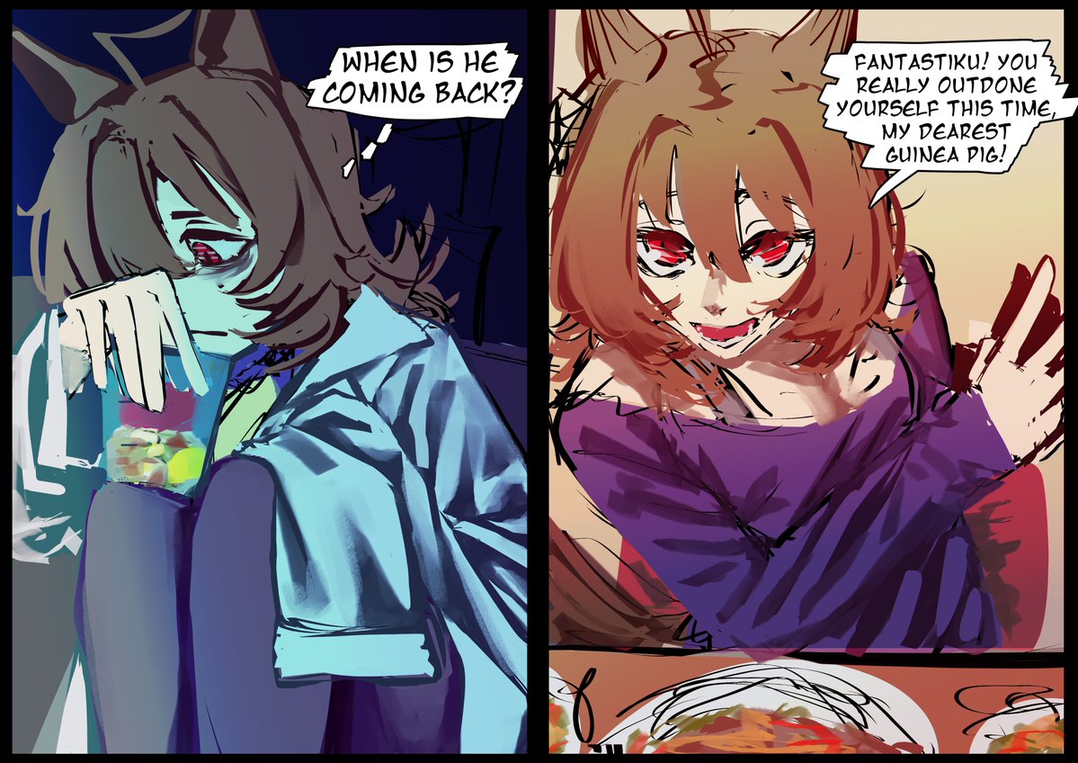 PuruD8's tweet photo. Tachyon can't cook for herself... sketch https://t.co/JIpKeBczmS