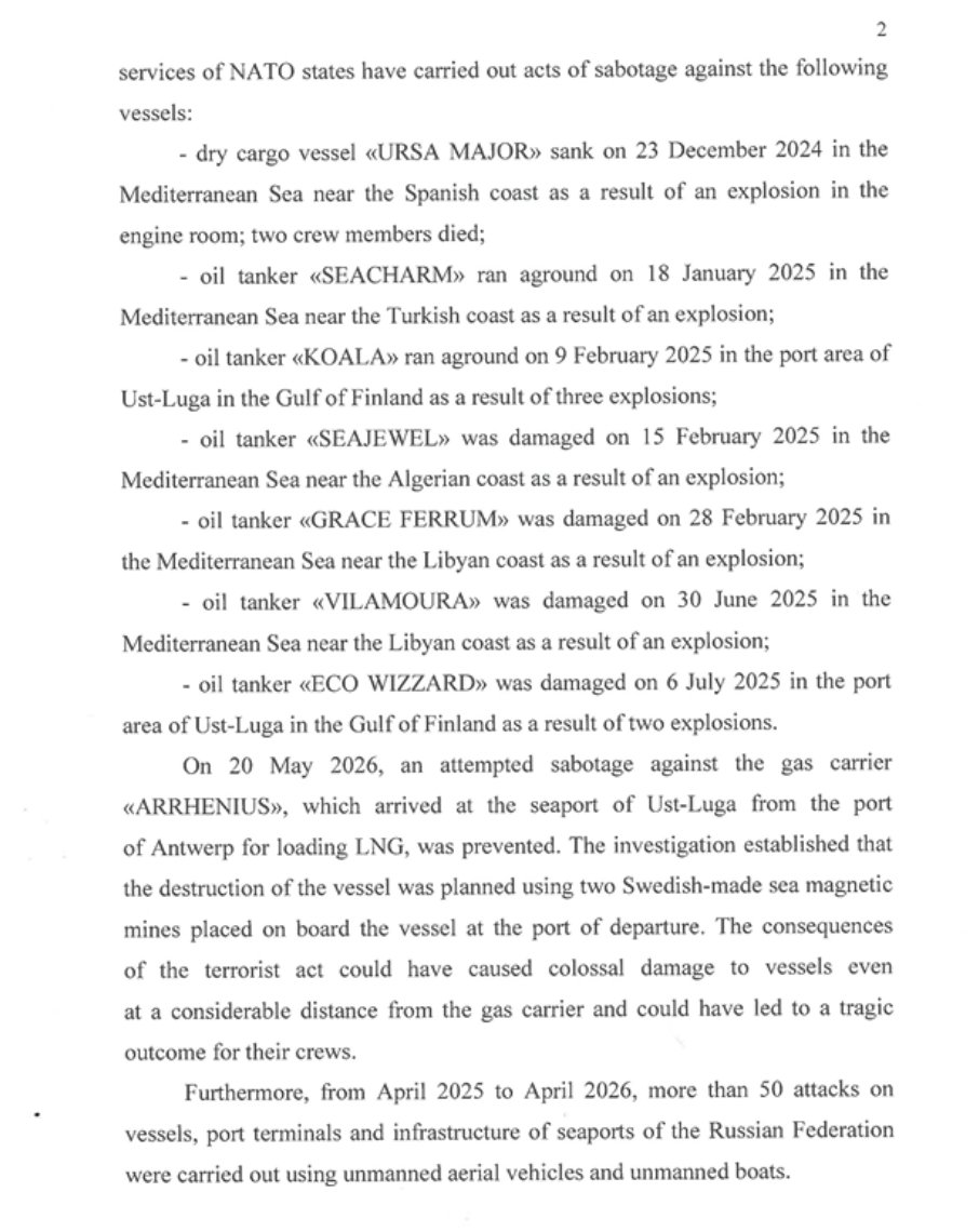 Michellewb_'s tweet photo. Russia complains to the IMO of NATO-supported Ukraine sabotage on commercial shipping listing eight vessels attacked including allegations that in May two Swedish-made sea magnetic mines were placed on board LPG carrier Arrhenius (IMO 9471032) at Antwerp before sailing to Ust Luga.  and then has a go at the West for not upholding principles of maritime law.  some of the ships are Greek-owned and have not publicly acknowledged that Ukraine was allegedly involved in the incidents. interestingly Russia hasn't added to the list Caroline Bezengi (now breaking up off Oman with 1 million barrels of Russian crude on board) after an explosion in the Gulf of Aden on June 8 linked to sabotage via limpet mines