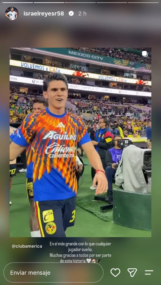 cvmons's tweet photo. "En el más grande con lo que cualquier jugador sueña." 

Israel Reyes ama a este club, siempre en su barco🫡🫶🦅 https://t.co/t1zsnPghrO