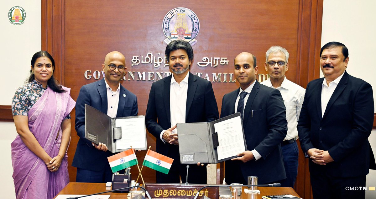 Keerthana4VNR's tweet photo. We just brewed something strong.

Tamil Nadu x Starbucks, a partnership blended to perfection. Delighted to welcome Starbucks GCC to Tamil Nadu.

Our Government today signed an MoU with Starbucks to establish its Global Capability Centre in Chennai, in presence of Hon'ble Chief Minister Thiru C. Joseph Vijay. This will create 800 high value jobs in the first phase.

Another global brand choosing Tamil Nadu for its talent, technology, and good governance.

From rich filter kaapi to Starbucks, Tamil Nadu’s story is going global under the leadership of Hon'ble Chief Minister Thiru C. Joseph Vijay.

#CMJosephVijay #TamilNadu