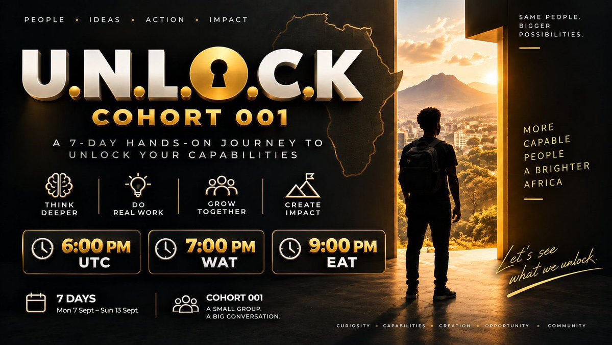 Vinex321's tweet photo. Day 1 of #UNLOCK Cohort 001 🔓

One thing I learned tonight is that innovation starts with paying attention. A problem doesn’t always need to be complicated before it deserves a solution. https://t.co/UzWU7V0pe1