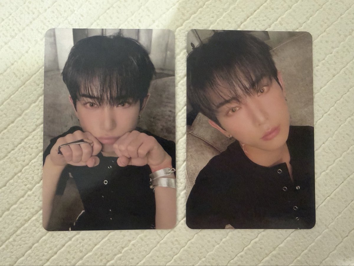 lu09_m's tweet photo. &amp;TEAM Mark on Me MoMトレカ 交換

【譲】画像1枚目

【求】HARUA同種(異種ご相談ください)
※画像2枚目以外

郵送交換希望📮
お気軽にお声掛けお願いします🐰🍀

#andTEAM交換 #andTEAM_交換 https://t.co/oWO7Bo16wZ