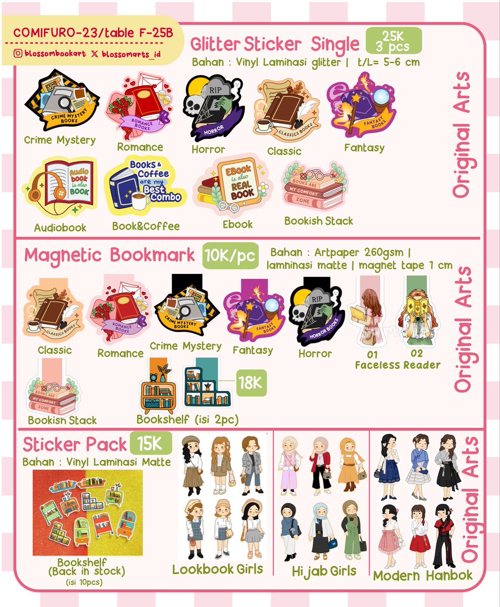 BlossomArts_id's tweet photo. Part 2 katalog PO CF23
Sailor Moon , Sasaki Miyano, My Happy Marriage, Narnia, Wotakoi, Original Bookish Sticker,dll https://t.co/KzUWTFHbll