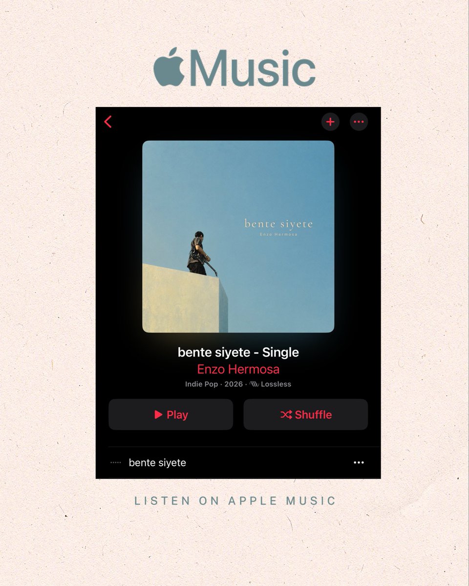 enzohermosa's tweet photo. Thank you so much to everyone who has already listened to “bente siyete.” 💙
And to those who haven’t had the chance yet, you can listen now on your preferred streaming platform.
Link: https://t.co/lWRip80dOa
#newmusic #newartist #1st #bentesiyete https://t.co/TAreL5LL1f