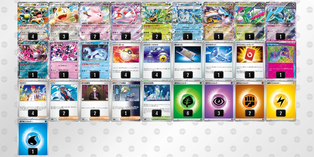 data_pokemontcg's tweet photo. 🇺🇸ボルチモアリージョナル マスター部門優勝

🇺🇸Dylan Kasturi

使用デッキ：ガルーラボックス（ヒーローマント）

同系統のデッキを使用した3名がTop8に入賞するも、そのエーススペックは三者三様（マント・アンフェア・プライム）。

その基盤の強さとカスタマイズ性を示した大会となった。 https://t.co/4IociUvD8d