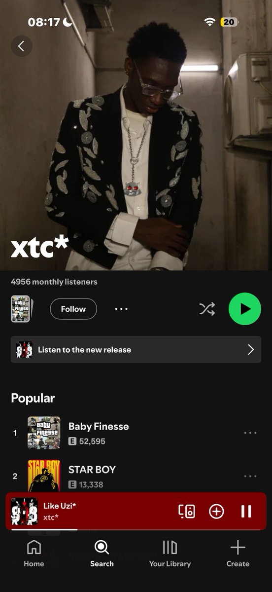 youhatefive's tweet photo. putting y'all on new music and under 10k monthly listeners https://t.co/Ya2RMwWbLp