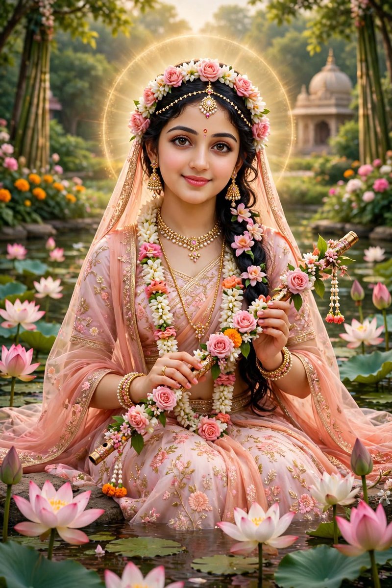Madhvi1234567's tweet photo. मेरी प्यारी राधा रानी 
तेरी मुस्कान में सुबह है,
तेरी आँखों में वृंदावन 
फूलों से सजी बांसुरी,
और कमल सा तेरा मन 
तू है तो हर गम प्यारा है,
तेरे बिना ये दिल बेसहारा है 
मैं तो बस तेरी दीवानी,
तू मेरी लाडली, मैं तेरी नादानी 
राधे राधे 
#MeriPyariRadhaRani #Bhakti #CuteRadha https://t.co/FYeaTEUfhO