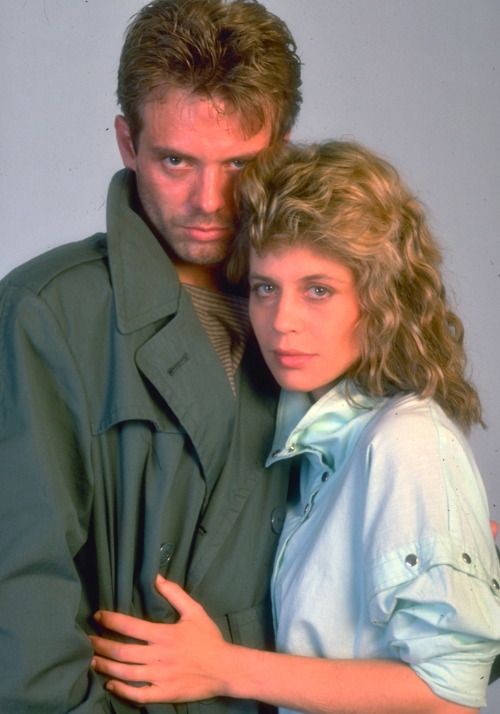 ATRightMovies's tweet photo. Michael Biehn &amp; Linda Hamilton in a promo for THE TERMINATOR (1984). https://t.co/N16QxUPsln