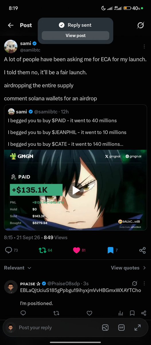 Praise08sdp's tweet photo. @salamfvr Thank you so much my goat 🐐 

qjoXWrHo2Wae1QtZDZZBbqb1K7qHpi5rwDRQ9fHo4pQ https://t.co/Wlw5c5RGC2