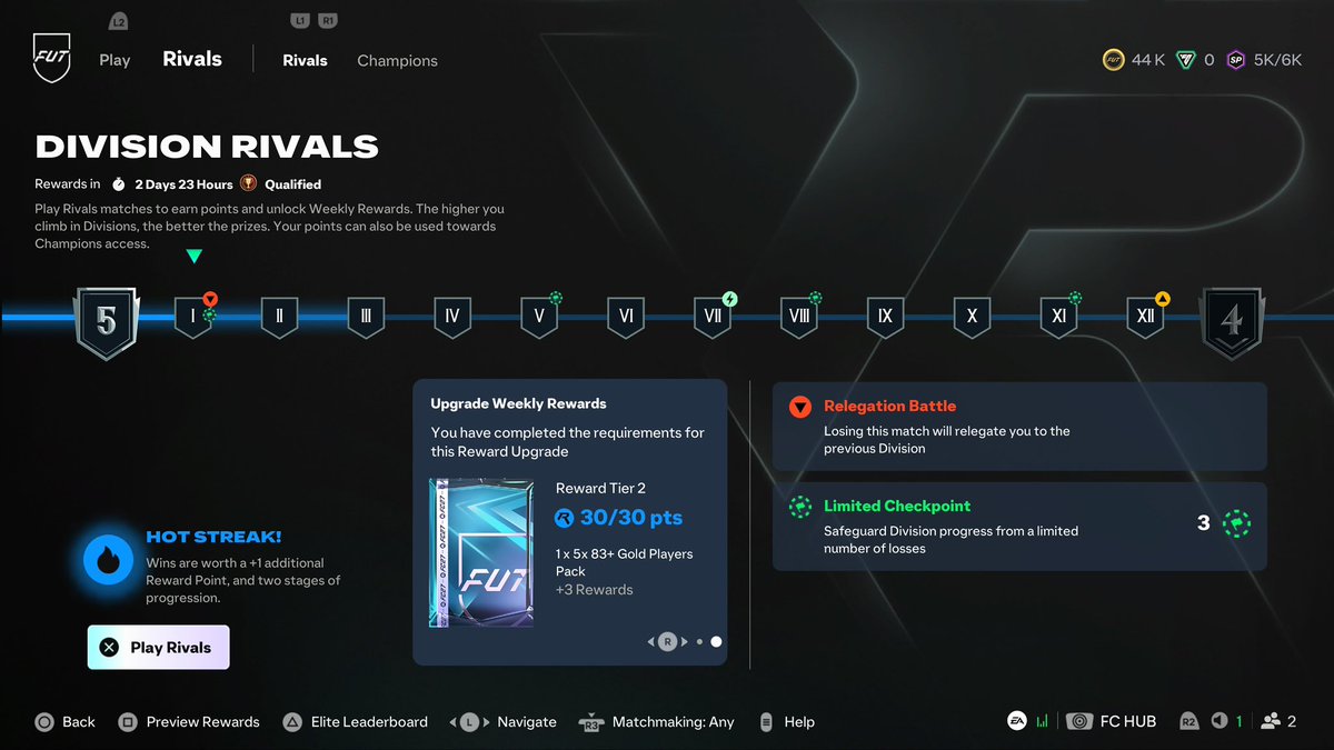 platiplayer's tweet photo. Reached Division 5 Rivals, Qualified for FC Open Pro Ladder

442 is the best formation for me✅
- I tried 4411 (with playmaker / shadow striker) but the attack isn’t as good, feels empty at the front sometimes. 

The two CMs as box to box role is the way to go, they join up during attacks and during defending the middle is super locked🔒

Code : J5jzTNJPT$Fb