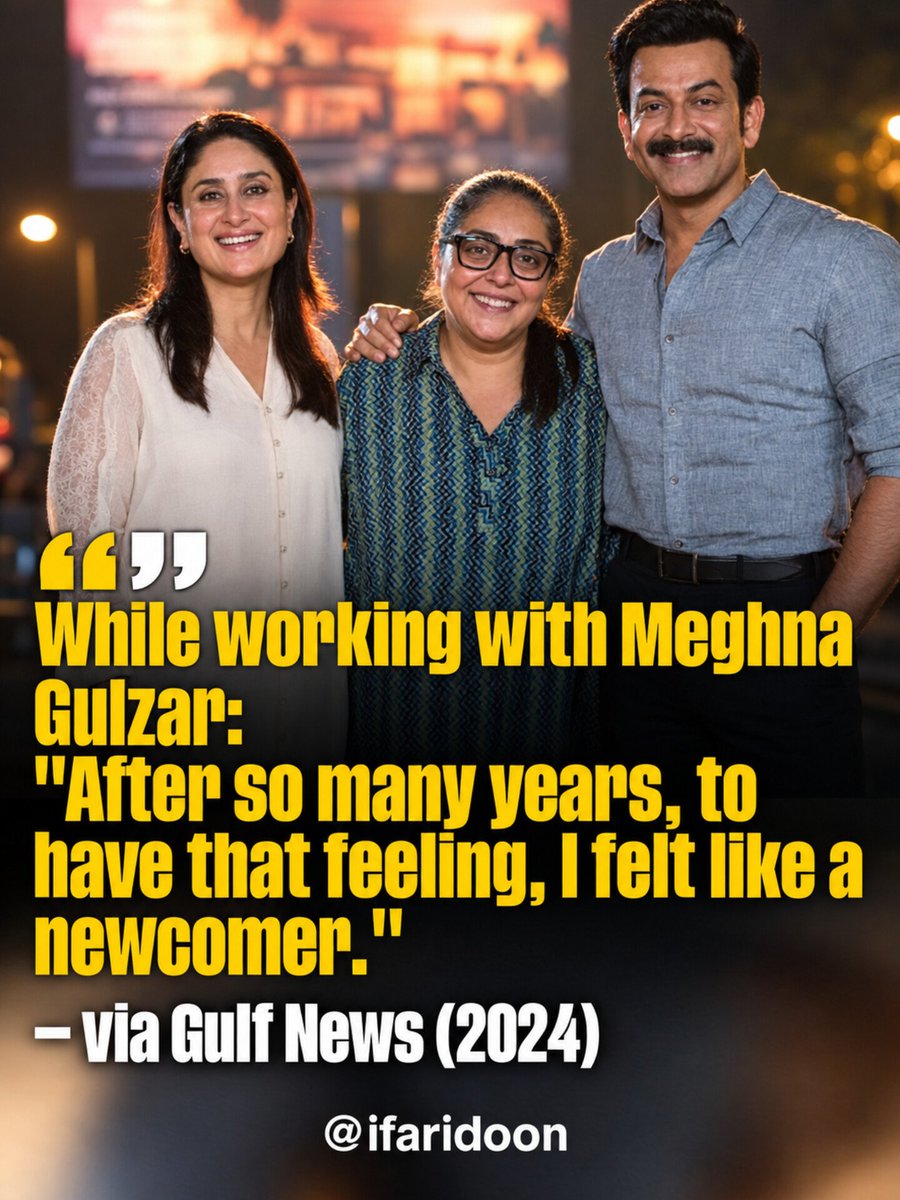 iFaridoon's tweet photo. "You also know that I am Kareena Kapoor, the actor."
— via https://t.co/5jLHr4h5zv (2023)

"I want to keep working and look amazing and do those parts even when I'm 75."
— via Bollywood Hungama (2026)

On her father, Randhir Kapoor:
"He always encouraged us to fly."
— via The Statesman (2018)

"I am delighted not to be 20 anymore."
— via Gulf News (2024)

While working with Meghna Gulzar:
"After so many years, to have that feeling, I felt like a newcomer."
— via ETV Bharat (2026)

"My audiences have always supported me and that is why I'm here even today."
— via Free Press Journal (2020)

"I'm someone who has always lived from the heart."
— via Hindustan Times (2018)

"I am a lot hungrier as an artist."
— via https://t.co/5jLHr4h5zv (2023)

On pay and respect:
"It's not about being demanding, it's about being respectful towards women."
— via The Guardian (2021)

Happy birthday, Bebo!
Here's to the Kapoor girl who's still ruling the frame.