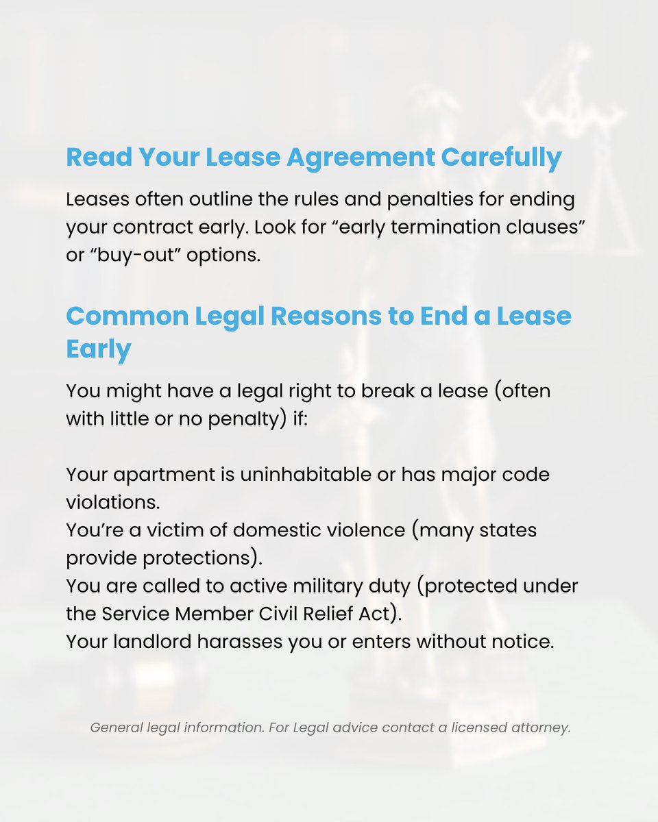 talktovikk's tweet photo. “How can I break my apartment lease early without huge penalties?”

Whether you just got a new job, are dealing with an emergency, or have other reasons, here’s a simple guide to your legal options and rights when breaking rental agreement.

#VikkAI #LegalHelp #LegalClarity #USA https://t.co/zdmAPoAdiE