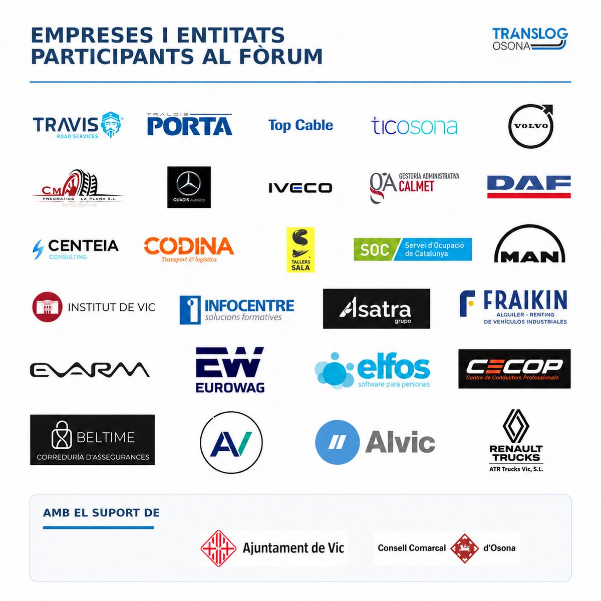 translogosona's tweet photo. 📢 Us esperem divendres al Fòrum del Transport i la Logística!

Debat sobre energia i IA, exposició de vehicles i solucions, i networking per generar oportunitats.

ℹ️ Més info: https://t.co/qskcQiBOfI

🎟️ Entrada gratuïta
👉 Inscripcions: https://t.co/vI00KCeAXb https://t.co/U2GE8avyWi