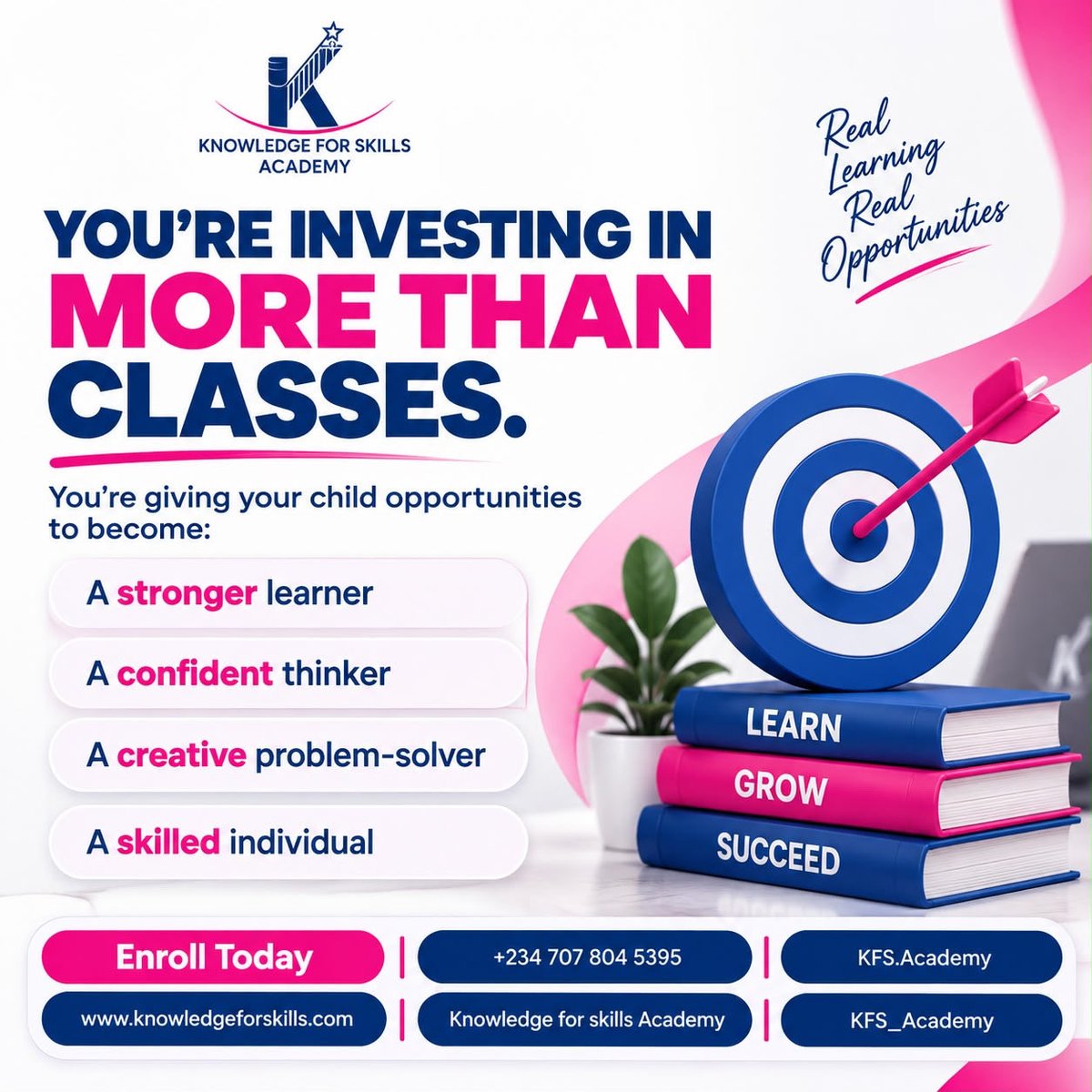 KFS_Academy's tweet photo. Learning is just the beginning. 💙

From personalised tutoring to our Skills Lab, we’re helping children build knowledge, confidence, creativity, and practical skills for life.

Ready to give your child more?
Visit https://t.co/0qq75pHL9h to get started. https://t.co/gTTN0lZThn