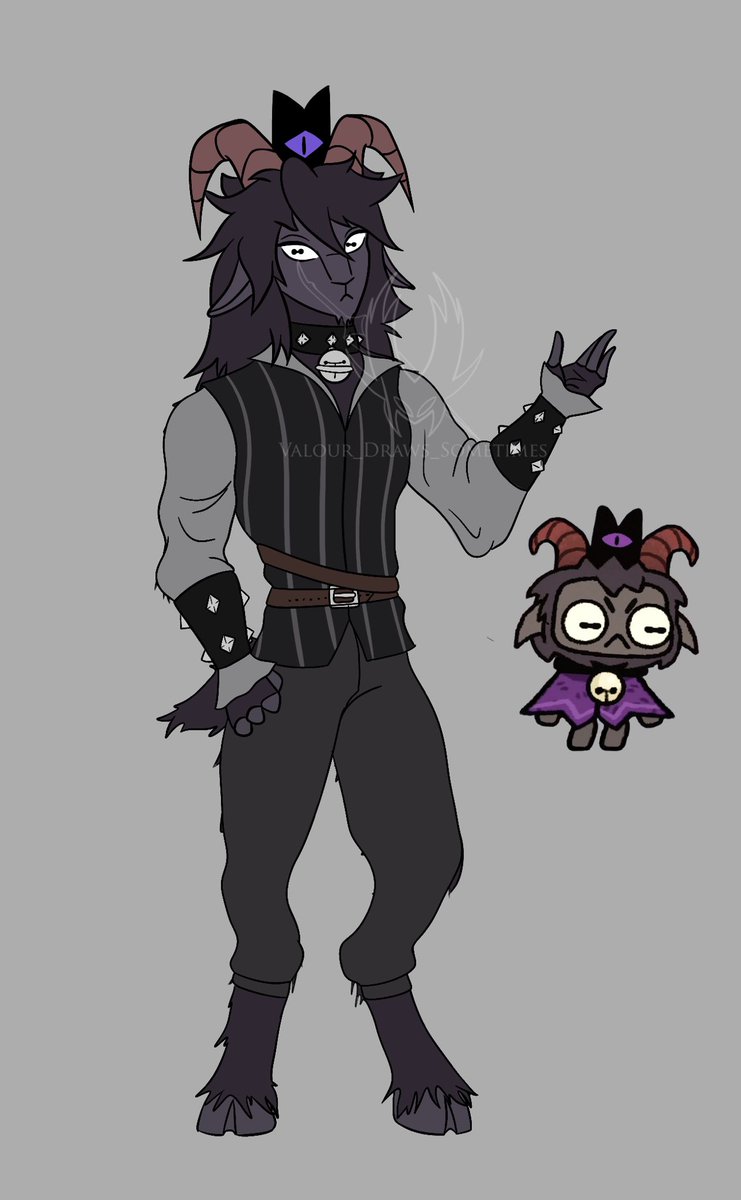 ValourDraws's tweet photo. My personal design for the goat in #cultofthelamb 
In a shared au with @InkMossDragon , yup ur getting spammed rn sorry only one left to go
#cotl #art https://t.co/TAX7xgioCR