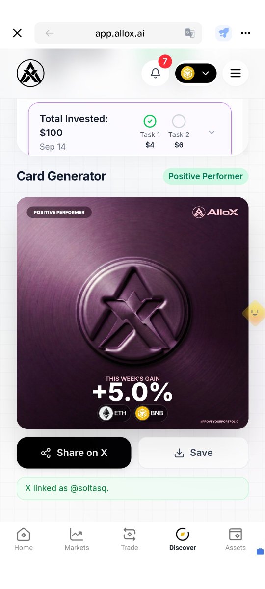 soltasq's tweet photo. Just proved my portfolio on @alloxdotai 🚀
https://t.co/hdILahpqMW
#ProveYourPortfolio #AlloX https://t.co/VALoyhNCLg
