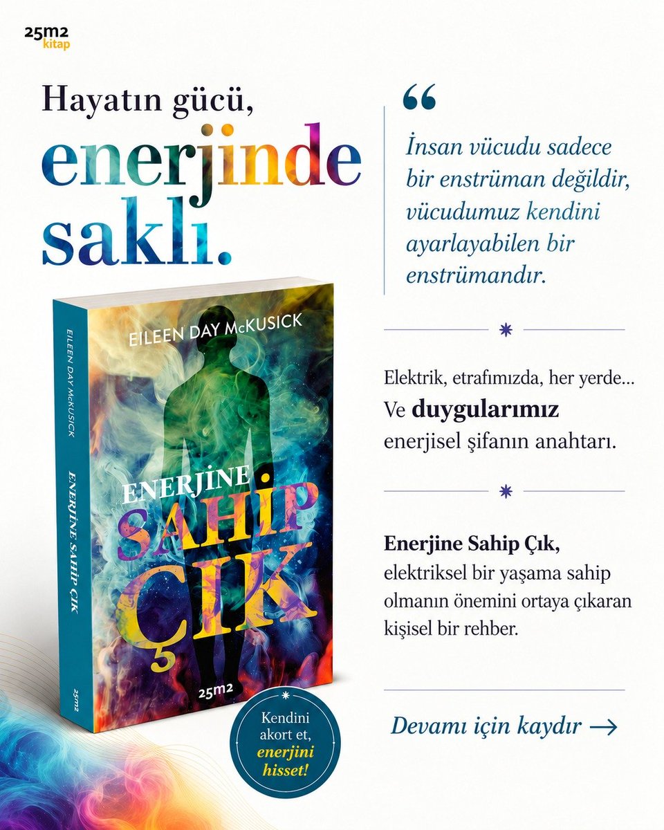 25m2kitap's tweet photo. McKusick, okura, elektrikli bedenlerimizin biyolojik doğasını aydınlatarak bu sistemdeki değişmezliği, gürültüyü ve direnci temizleme ve daha fazla enerji, netlik ve düzeni deneyimleme gücünü de anlatıyor. https://t.co/dzYVEp6DhK