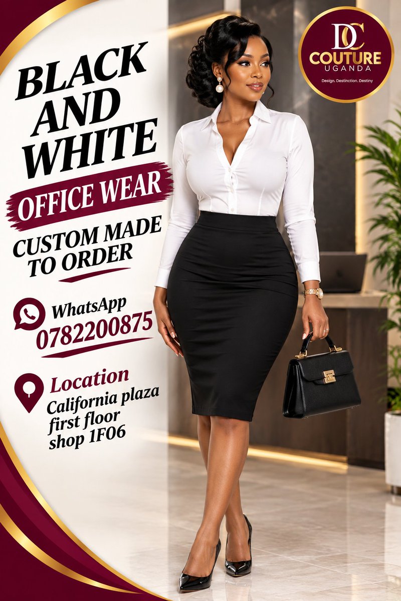 dc_coutureug's tweet photo. 🖤🤍 BLACK &amp; WHITE IS ALWAYS A GOOD IDEA! 🤍🖤

Whether you're dressing for work or a special occasion, we create custom-made black and white outfits that are designed around your measurements, style and personality.

Perfect for:
👩‍💼 Office &amp; corporate wear
🤝 Business meetings https://t.co/XWyYZM6x5X