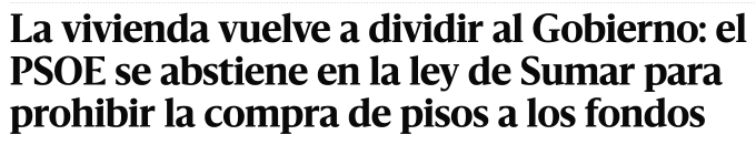 Gil_JavierGil's tweet photo. @oscar_puente_ La semana pasada el PSOE se abstuvo ante la ley que impide que los fondos buitre compren viviendas.

Tenéis un decreto para congelar los alquileres y no lo lleváis al Consejo de Ministros.

El Gobierno puede hacer mucho más. A la derecha se le gana con políticas para las mayorías https://t.co/5VNT4KXowS