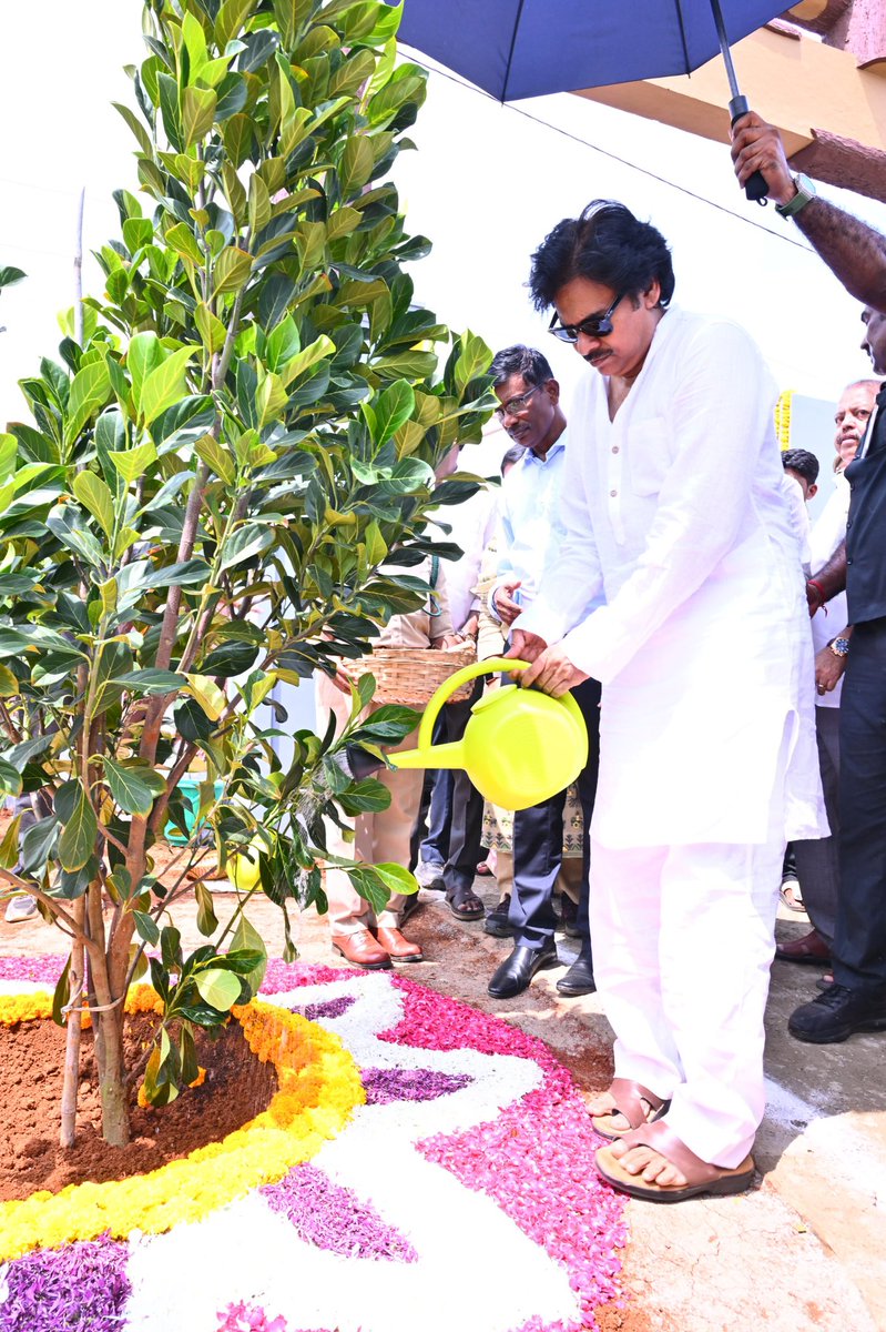 APDeputyCMO's tweet photo. పచ్చదన పరిమళం.. పీఠికాపురవనం ఆవిష్కారం

•నగరవనాన్ని ప్రారంభించిన శ్రీ @PawanKalyan గారు
•కేంద్ర ప్రభుత్వ నగర వన్ యోజన పథకం కింద రూ. 1.83 కోట్లతో నిర్మాణం
•ఆహ్లాదం, ఆధ్యాత్మికతల కలబోతగా పిఠాపురం నగరవనం
•ప్రత్యేక ఆకర్షణగా నక్షత్రవనం, శివపంచాయతన వనం
•70 సెంట్ల విస్తీర్ణంలో మియావకీ ప్లాంటేషన్‌ను ఆసక్తిగా తిలకించిన ఉప ముఖ్యమంత్రివర్యులు
•           ఇప్పటికే రాష్ట్ర వ్యాప్తంగా 18 నగరవనాలు ప్రారంభించిన శ్రీ పవన్ కళ్యాణ్ గారు

పిఠాపురం పట్టణ, నియోజకవర్గ ప్రజలకు ఆహ్లాదకరమైన, ఆరోగ్యకరమైన వాతావరణాన్ని అందించడంతో పాటు, పచ్చదనాన్ని పెంపొందించే లక్ష్యంతో అభివృద్ధి చేసిన “పీఠికాపురవనం” నగరవనాన్ని రాష్ట్ర ఉప ముఖ్యమంత్రివర్యులు, అటవీ–పర్యావరణ శాఖల మంత్రి శ్రీ పవన్ కళ్యాణ్ గారు ప్రారంభించారు. నియోజకవర్గ పర్యటనలో భాగంగా సోమవారం నగరవనంలో మొక్కను నాటి, పీఠికాపురవన ప్రారంభ సూచకంగా శిలాఫలకాన్ని ఆవిష్కరించారు. కేంద్ర ప్రభుత్వ నగర వన్ యోజన పథకం కింద సుమారు రూ. 1.83 కోట్ల వ్యయంతో ఆరు ఎకరాల విస్తీర్ణంలో అభివృద్ధి చేసిన ఈ నగరవనం పిఠాపురం పట్టణానికి సరికొత్త హరిత సొబగులను అద్దింది. గతంలో పూర్తిగా డంపింగ్ యార్డుగా, అపరిశుభ్రతకు నెలవుగా ఉన్న ప్రాంతం శ్రీ పవన్ కళ్యాణ్ గారి ప్రత్యేక చొరవతో నేడు పచ్చదనపు పరిమళాలు వెదజల్లుతూ, ప్రజలకు ఆహ్లాదకరమైన వాతావరణాన్ని అందించే నగరవనంగా మారింది.

పిఠాపురంకు ఉన్న ఆధ్యాత్మిక ప్రాధాన్యతను దృష్టిలో ఉంచుకుని నగరవనంలో ఆహ్లాదం, ఆధ్యాత్మికతల సమ్మేళనంగా తీర్చిదిద్దారు. అందులో ముఖ్యంగా నక్షత్రవనం, శివపంచాయతన వనం సందర్శకులకు ప్రత్యేక ఆకర్షణగా నిలవనున్నాయి. అటవీశాఖ అధికారులు ఈ రెండింటి ప్రాధాన్యతను శ్రీ పవన్ కళ్యాణ్ గారికి వివరించారు. 27 నక్షత్రాలకు ప్రతీకగా నిలిచే ఉసిరి, మేడి, మోదుగ, కొండమామిడి, పిప్పలి, వెదురు, రావి, మర్రి, జాతి జువ్వి, దేవదారు, పసన, జిల్లేడు, జమ్మి, విప్ప, వేప తదితర రకాల మొక్కలను ఒక వరుస క్రమంలో నాటగా, ప్రతి మొక్కను ఉప ముఖ్యమంత్రివర్యులు ఆసక్తిగా తిలకించారు. శివస్వరూపమైన మారేడుతో పాటు వినాయకుడు, విష్ణువు, అమ్మవారు, సూర్యభగవానుడి స్వరూపాలైన మొక్కలను శివపంచాయతనంగా ఏర్పాటు చేశారు. కార్తీక మాసంతో పాటు ప్రత్యేక దినాల్లో ఈ మొక్కలకు ప్రదక్షిణ చేయడం ద్వారా ఆయా దేవతల ప్రదక్షిణ పుణ్యం ప్రాప్తిస్తుందని వివరించారు. ప్రతి మొక్కకు శాస్త్రీయ నామం, వాడుకలో ఉన్న పేరుతో బోర్డులు ఏర్పాటు చేశారు.

అనంతరం 70 సెంట్ల విస్తీర్ణంలో ఏర్పాటు చేసిన మియావకీ ఫారెస్ట్ ప్లాంటేషన్‌ను, బటర్‌ఫ్లై పార్కును, నగరవనం మధ్యన ఉన్న భారీ కొలనును ఉప ముఖ్యమంత్రివర్యులు తిలకించారు. తక్కువ విస్తీర్ణంలో ఎక్కువ మొక్కలను పెంచుతూ వేగంగా పచ్చదనాన్ని అభివృద్ధి చేసే విధంగా మియావకీ పద్ధతిలో చిట్టడవిని నాటారు. బాక్స్ క్రికెట్, ప్లే కోర్ట్స్ లాంటి మరిన్ని ఆకర్షణలు నగరవనానికి జోడించనున్నారు. పిఠాపురం ప్రజలతో పాటు ఆధ్యాత్మిక సందర్శనార్థం ఇతర ప్రాంతాలు, రాష్ట్రాల నుంచి వచ్చే భక్తులకు ఆహ్లాదాన్ని పంచే విధంగా మరింత సర్వాంగ సుందరంగా నగరవనాన్ని తీర్చిదిద్దాలని అధికారులకు సూచనలు చేశారు. అనంతరం గతంలో డంపింగ్ యార్డుగా ఉన్నప్పుడు ఆ ప్రదేశం ఎలా ఉండేది? దాన్ని ఎంత కష్టపడి నగరవనంగా తీర్చిదిద్దారో వివరిస్తూ ఏర్పాటు చేసిన ఫొటో గ్యాలరీని శ్రీ పవన్ కళ్యాణ్ గారు తిలకించారు. ఈ సందర్భంగా పీఠికాపురవనాన్ని తీర్చిదిద్దేందుకు కృషి చేసిన అధికారులను అభినందించారు.

కేంద్ర ప్రభుత్వ నగర వన్ యోజన పథకం సహకారంతో రాష్ట్ర వ్యాప్తంగా వివిధ పట్టణాల్లో నగరవనాలు అభివృద్ధి చేస్తున్నారు. రూ. 36 కోట్లతో ఏర్పాటు చేసిన 18 నగరవనాలను ఇటీవల శ్రీ పవన్ కళ్యాణ్ గారు ప్రారంభించి ప్రజలకు అందుబాటులోకి తీసుకువచ్చారు. కార్యక్రమంలో జిల్లా కలెక్టర్ శ్రీ హరేంధిర ప్రసాద్, పీసీసీఎఫ్ శ్రీ పి.వి. చలపతిరావు, కాకినాడ పార్లమెంటు సభ్యులు శ్రీ తంగెళ్ల ఉదయ్ శ్రీనివాస్, రూరల్ శాసన సభ్యులు శ్రీ పంతం నానాజీ, రాష్ట్ర పోలీస్ హౌసింగ్ కార్పోరేషన్ ఛైర్మన్ శ్రీ కళ్యాణం శివశ్రీనివాస్,  సివిల్ సప్లయ్స్ కార్పోరేషన్ ఛైర్మన్ శ్రీ తోట సుధీర్, డీసీసీబీ ఛైర్మన్ శ్రీ తుమ్మల రామస్వామి, కౌడా ఛైర్మన్ శ్రీ తలాటం సత్య, రాష్ట్ర అటవీశాఖ ఐటీ సలహాదారు శ్రీ పెన్నమరెడ్డి నాగబాబు, పడా పీడీ శ్రీ శివరాం ప్రసాద్, సీసీఎఫ్ శ్రీమతి జ్యోతి, కాకినాడ డీఎఫ్ఓ శ్రీ రామచంద్రరావు, తదితరులు పాల్గొన్నారు. (1/3)