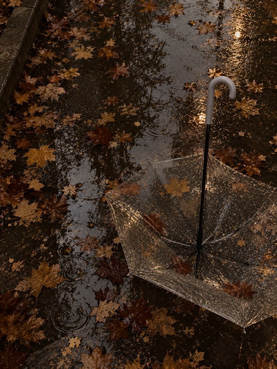 gloomyvisuaIs's tweet photo. rainy autumn path 🍂 https://t.co/FzwBxbxryE