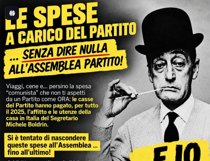 pbecchi's tweet photo. Benchè il partitino "liberal" chiamato ORA! del prof Michele Boldrin sia 1% sono tutti "borghesi" (professionisti, managers...) per cui hanno contribuito un poco di soldi e ora però litigano come matti accusando Boldrin di farsi pagare anche l'affito, utence e cene !

@GiovanniZibordi
