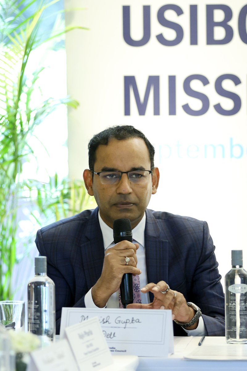 USIBC's tweet photo. As part of its sideline engagements at 𝐒𝐄𝐌𝐈𝐂𝐎𝐍 𝐈𝐧𝐝𝐢𝐚 2026, @USIBC , in partnership with @IntelIndia  and @Dell , convened a roundtable on “𝐁𝐮𝐢𝐥𝐝𝐢𝐧𝐠 𝐑𝐞𝐬𝐢𝐥𝐢𝐞𝐧𝐭 𝐀𝐈 𝐄𝐜𝐨𝐬𝐲𝐬𝐭𝐞𝐦𝐬: 𝐄𝐧𝐞𝐫𝐠𝐲 𝐚𝐧𝐝 𝐃𝐢𝐠𝐢𝐭𝐚𝐥 𝐈𝐧𝐟𝐫𝐚𝐬𝐭𝐫𝐮𝐜𝐭𝐮𝐫𝐞.”

We were pleased to be joined by 𝐉𝐚𝐭𝐢𝐧 𝐔𝐩𝐚𝐝𝐡𝐲𝐚𝐲, , General Manager, Data Centre Group, Intel; 𝐌𝐚𝐧𝐢𝐬𝐡 𝐆𝐮𝐩𝐭𝐚, President and Managing Director, Dell Technologies; 𝐆𝐨𝐤𝐮𝐥 𝐒𝐮𝐛𝐫𝐚𝐦𝐚𝐧𝐢𝐚𝐦, India President, Intel; Manish Mishra, Director, @MinOfPower ; 𝐒𝐚𝐮𝐫𝐚𝐯 𝐊𝐮𝐦𝐚𝐫 𝐒𝐡𝐚𝐡, Executive Director, RDSS, Power Finance Corporation; and 𝐑𝐚𝐣𝐢𝐯 𝐏𝐡𝐚𝐥𝐫𝐢𝐚, Chief General Manager, RDSS, Power Finance Corporation.

The discussion brought together industry and government leaders to examine how the rapid growth of AI and data centers is reshaping India’s infrastructure needs- from compute and digital infrastructure to energy and critical natural resources.

The conversation explored pathways to build AI ecosystems that are scalable, energy-efficient and resilient, including the role of advanced compute architectures, workload-aware deployment, integrated AI infrastructure, reliable power systems and financially resilient distribution networks.

#USIBCAtSemiconIndia2026 #DataCenters #Energy 

@USAmbKeshap @Usibc_md @sameerguduru @YaminiJindal @KaruturiPradeep @pfclindia