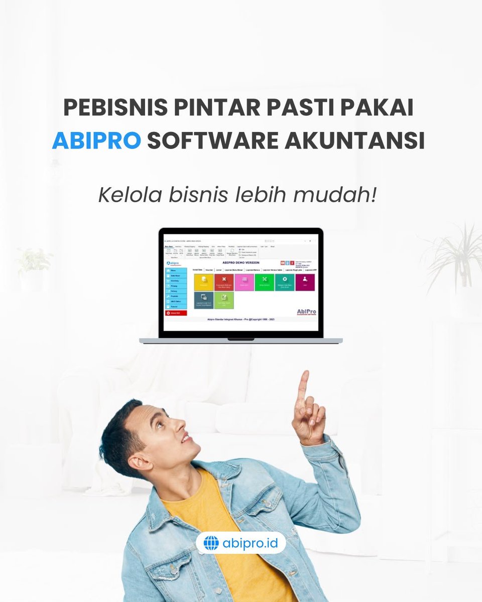 Abipro_software's tweet photo. Dengan AbiPro Software Akuntansi, pencatatan transaksi dan pengelolaan laporan keuangan jadi lebih praktis dan terstruktur. 📊

Yuk, kelola bisnis lebih cerdas bersama https://t.co/xFB9edHTi8 Software Akuntansi &amp; Jasa Perpajakan! https://t.co/V6qnMWe69i