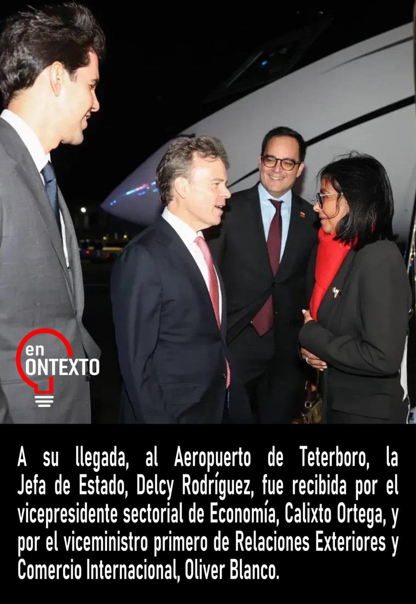 EnContexto_0's tweet photo. #ÚltimaHora La pdta. de Venezuela, @delcyrodriguezv llega EE.UU para representar a Venezuela en la 81° Asamblea de la ONU. "Llegamos a Nueva York con la firmeza y la esperanza de un pueblo que cree en el encuentro y la unión entre las naciones." dijo la mandataria a su llegada. https://t.co/SCfJWo0ccC