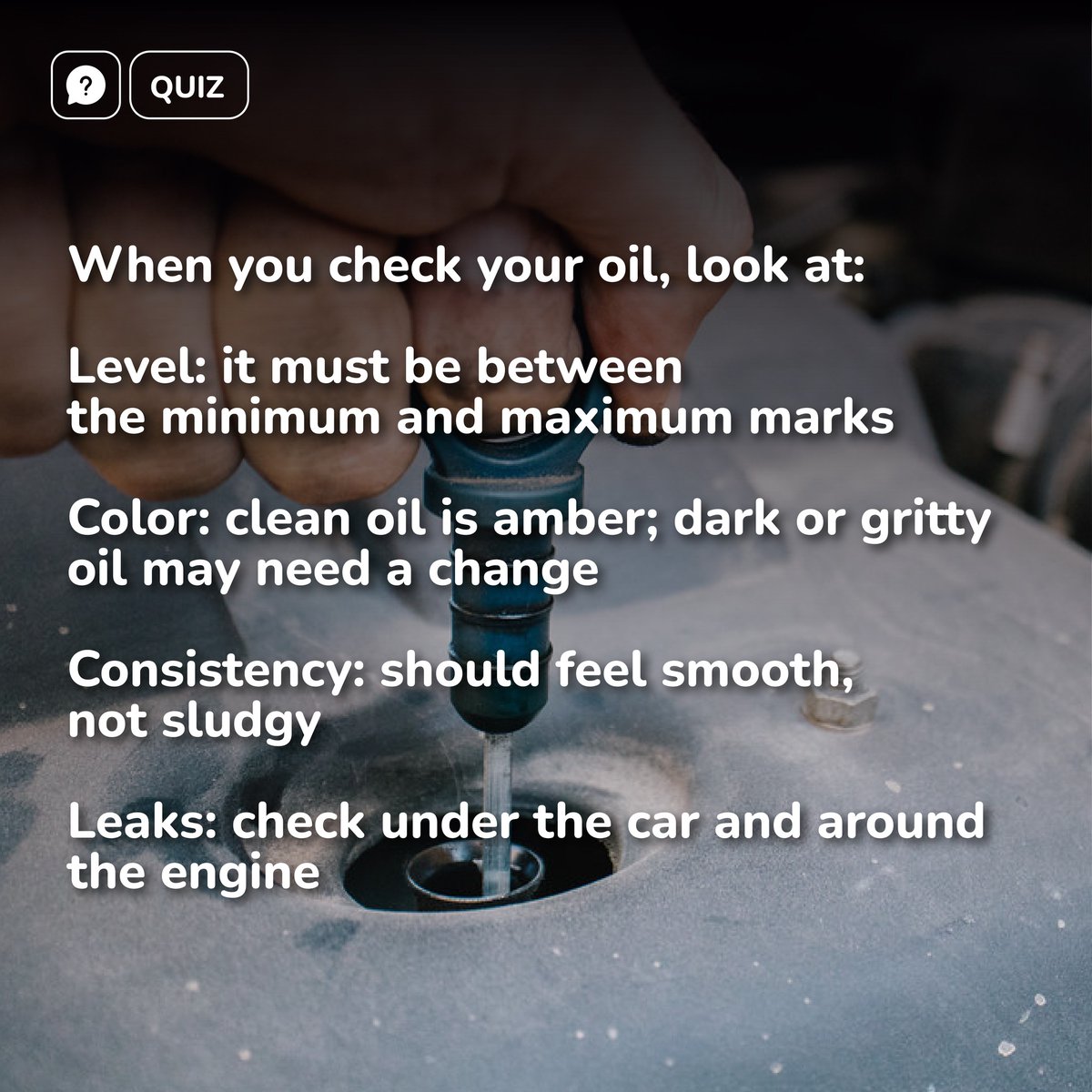PeterMullaj7's tweet photo. A simple check keeps your oil at the right level and in good condition, protecting your engine from cold starts, heat, and wear. https://t.co/KUeZGKm4Gp