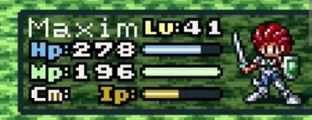 Midori_Puru's tweet photo. @clearrivergames @TAITO The y font looks like a u because it's getting cropped out of the speech bubble? Can you use a different y font?

Maxim's name is overlaying on top of HP https://t.co/hSt0FMTPe1