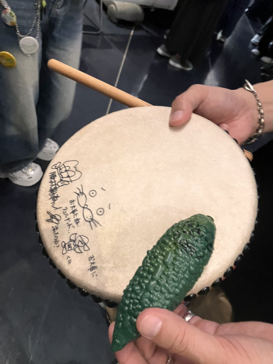 GR_N_hinata's tweet photo. 92さんの落書きゴーヤ https://t.co/e99QsVkjT8