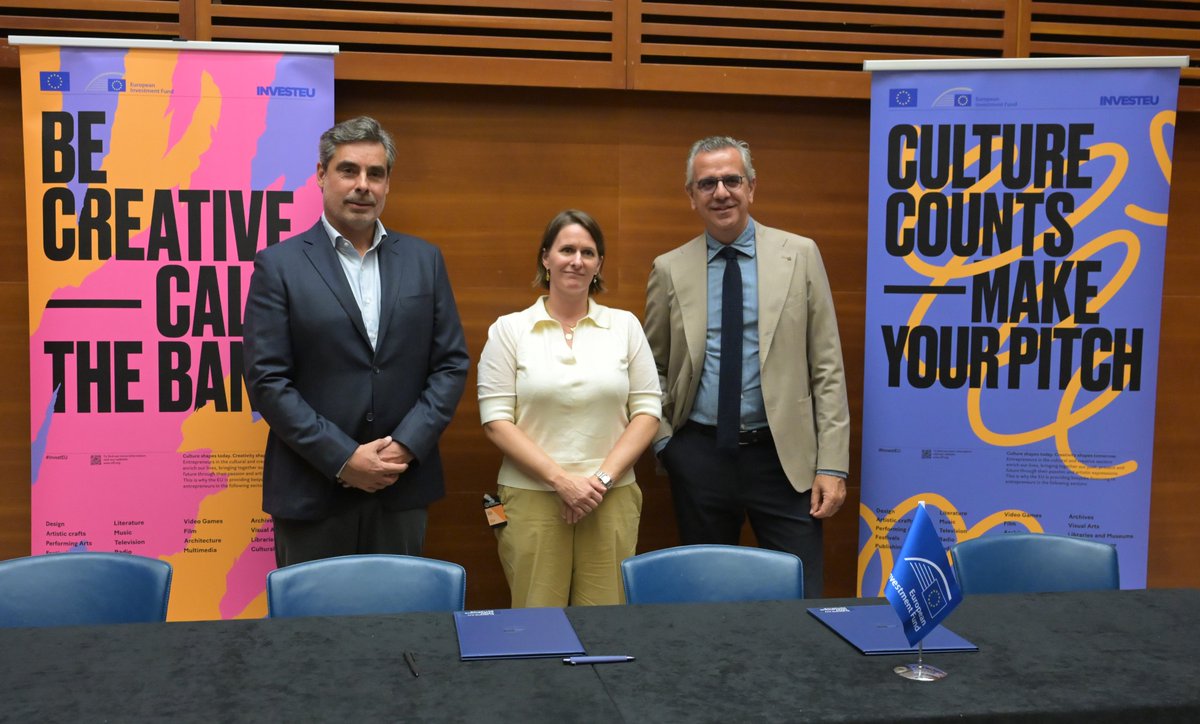 EIF_EU's tweet photo. 🎬 The EIF invests €25m in PYXIS EV to boost financing for European audiovisual production and bring more European stories to screens worldwide.

📸 Signed at the San Sebastián International Film Festival #InvestEU🇪🇺 
https://t.co/t6uFrw7jzG https://t.co/InDa2ZWSMf
