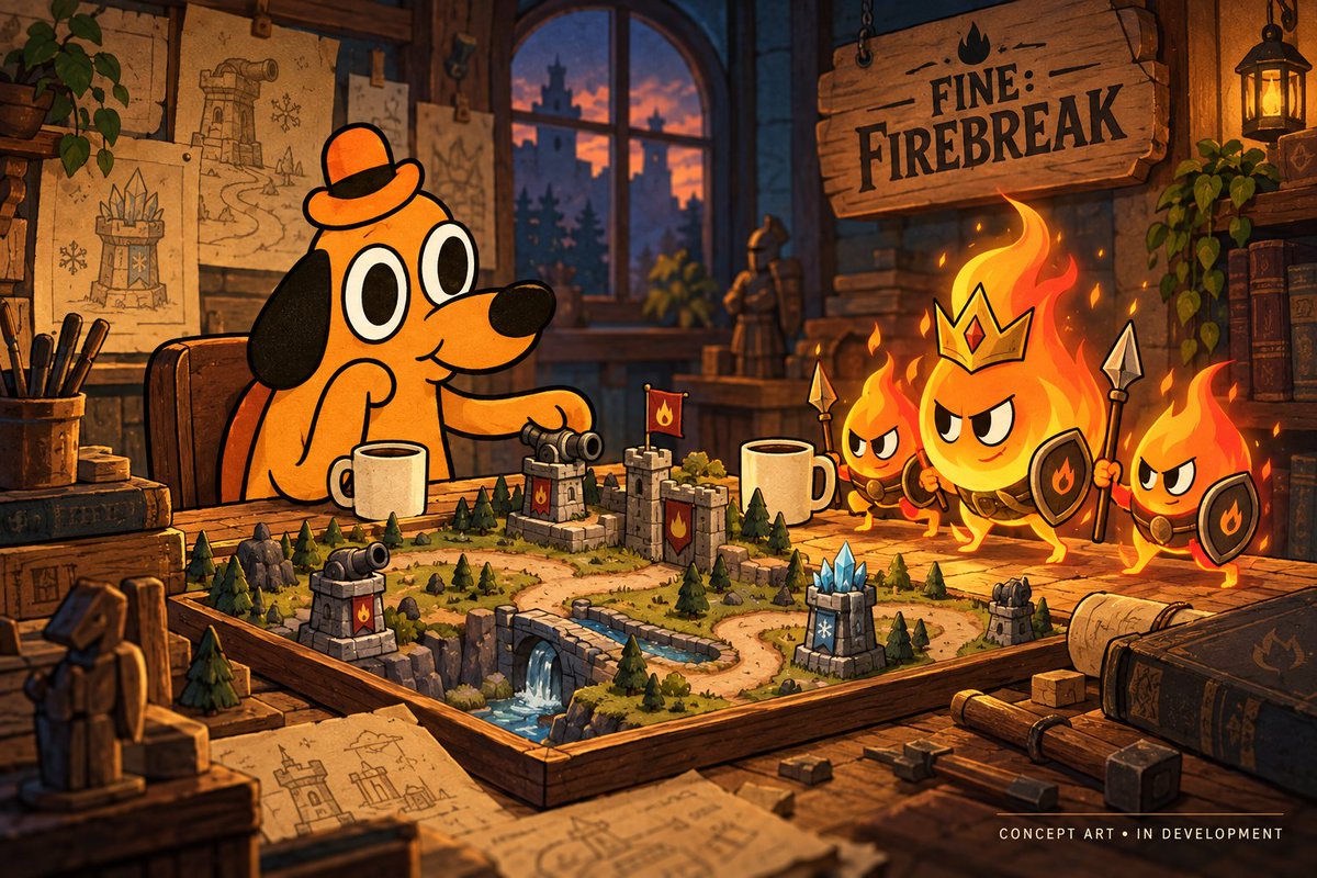 FineOnEmber's tweet photo. The fire hired bodyguards.
We’re still protecting the coffee. ☕🔥

FIREBREAK’s next update is in testing: two-front battles, new boss tactics and sharper towers.

Thanks @embercurve for fixing our socials and the kind words.
Still building. Still $FINE.

https://t.co/QDAhnsaGsv https://t.co/TXoR0LQFhH