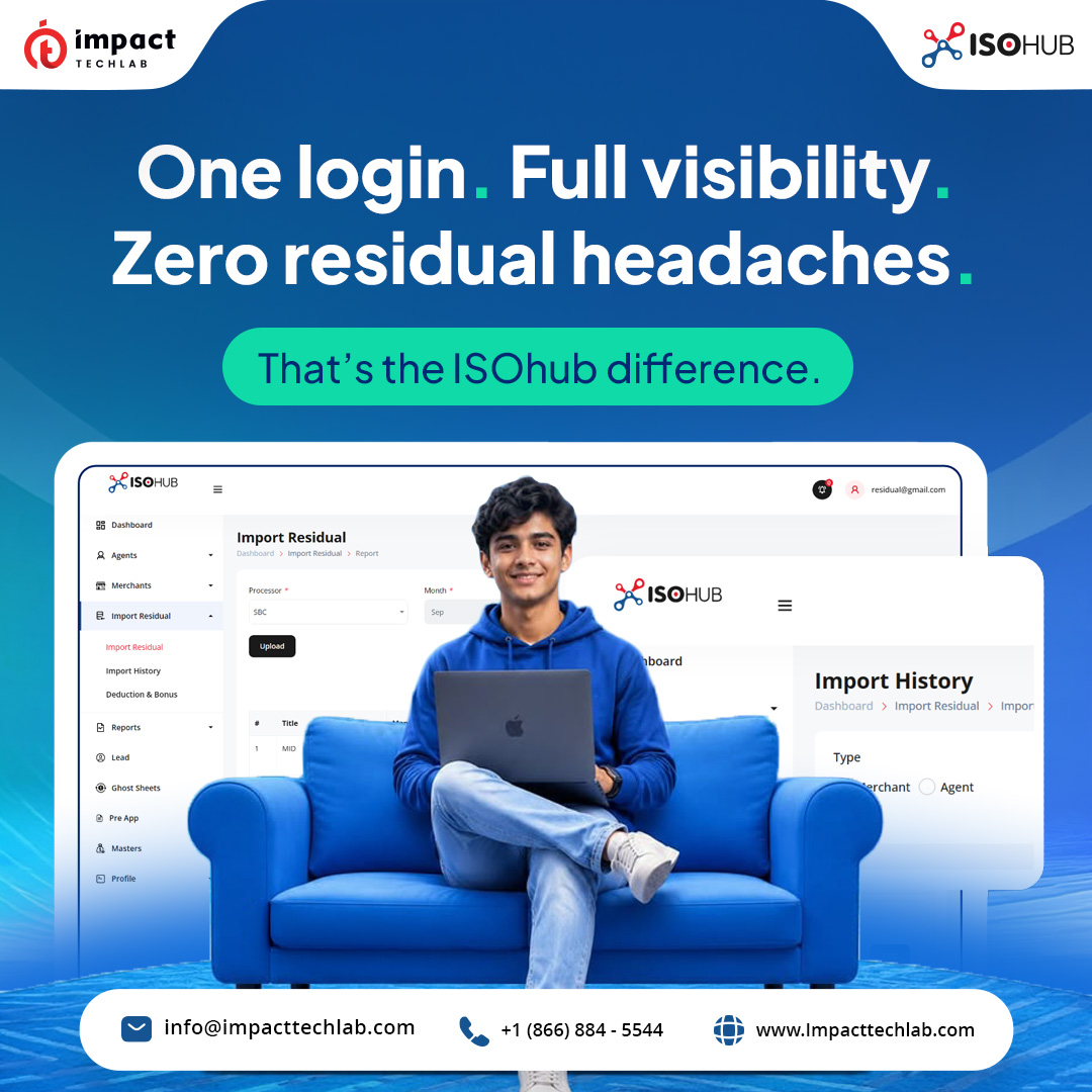 impacttechlab's tweet photo. ISOhub is a CRM built by ISOs, for ISOs. Lead and pipeline management, merchant onboarding, and residual tracking - all in one platform. 
Fewer logins. One source of truth. More time selling.
Book a demo to see how ISOhub powers ISOs .  https://t.co/QIXVlBnMpy https://t.co/hEJ6uXSygC