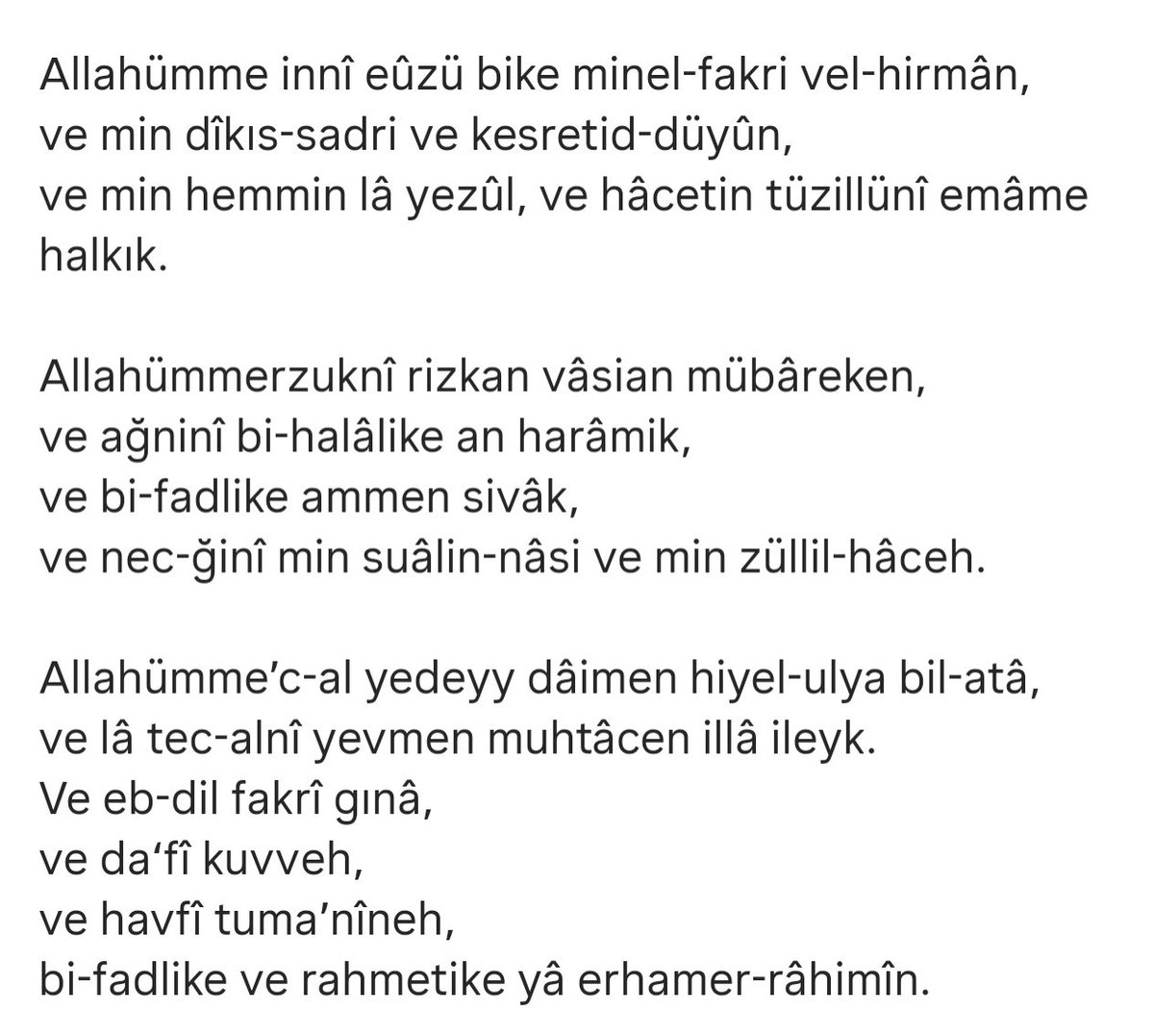 SerdarMercan54's tweet photo. Borçtan fakirlikten ve insanlara muhtaç olmaktan kurtulma duası https://t.co/udpCCSFfoe