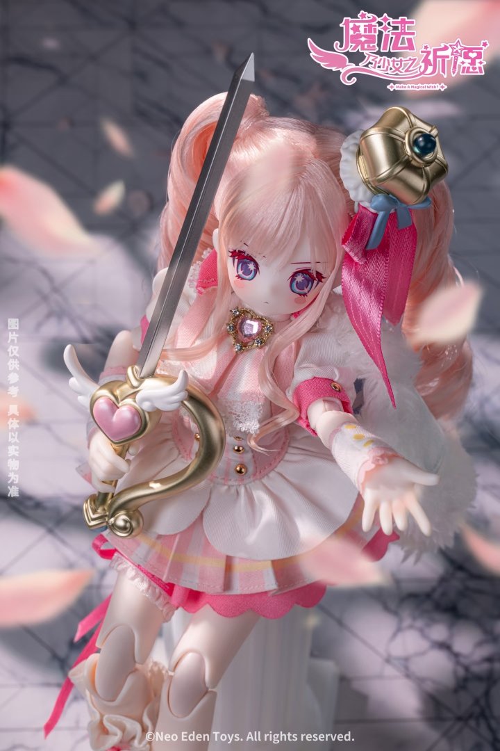 xianyutanziVny's tweet photo. 【転載】「魔法乃少女之祈愿」｜守護⚔️

魔法少女・心佑愛
守護魔法と剣術が得意。クールに見えて甘いもの好き🍰

※髪はカット＆セット後
※一部パーツはブル・タック／マグネット固定

特六分・植毛MJD
通常6＋シークレット1

#BJD #ブラインドボックス https://t.co/nswWNrgmnt