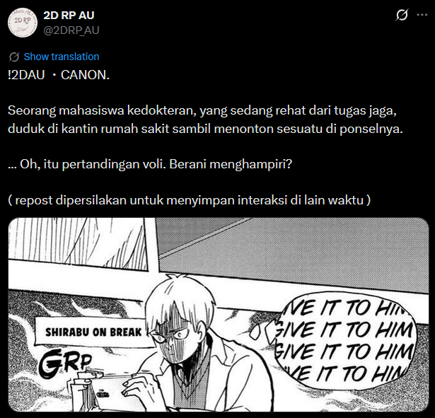 SHIRASUBU's tweet photo. * Halo, halo. Terima kasih sudah meninggalkan jejak di unggahan ini. Aku tidak tahu harus bicara apa lagi tapi, salam kenal. 

Bismillah semoga masuk mention tab. https://t.co/e32vvxkmQb
