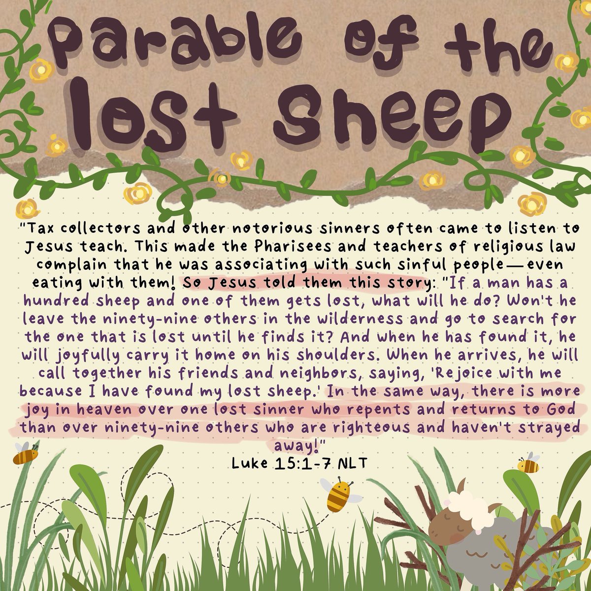 keykneeshe's tweet photo. Luke 19:10 says: “For the Son of Man came to seek and save the Lost.”

He never left you and I, even if we chose to wander.. 🙏🤍🐏 He loves us that he is willing to die, just for you, for even only 1 to be saved, and be with him for all eternity. 🕊️.. 🙏

#bible #faith #journal https://t.co/8mLhqXSTZ1