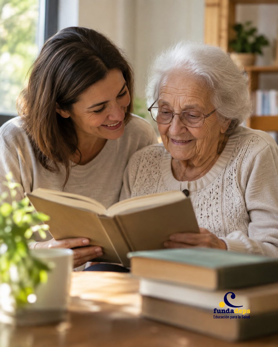 FUNDADEPS's tweet photo. 📚 21 de septiembre · Día Mundial del Alzheimer

Acompañar también es compartir una historia, una conversación o un momento de lectura.

Desde Salud y Lectura ponemos en valor los vínculos, la escucha y el acompañamiento.

#DíaMundialDelAlzheimer #SaludYLectura #FUNDADEPS https://t.co/UARGa2E5D1