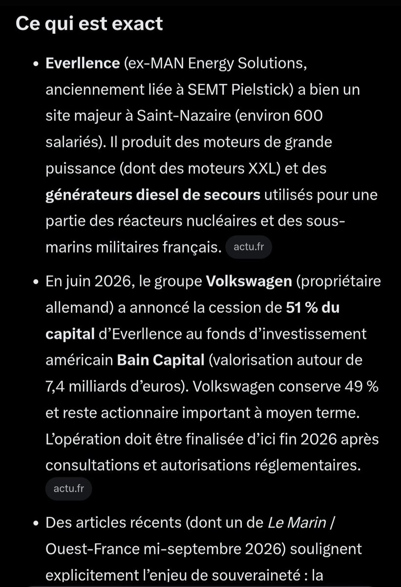 XexiliKattalinG's tweet photo. #SouveraineteNationale
#EverllenceFillialeVolkswagen
Ce n'est pas #Macron qui vend #Everllence
Les opposants de la Macronie font aussi des erreurs de raccourcis en trompant le réel.
Il faut avoir le courage de la Vérité de dire les choses exactement telles qu'elles sont !
👇👇👇 https://t.co/UYwbtEeMap