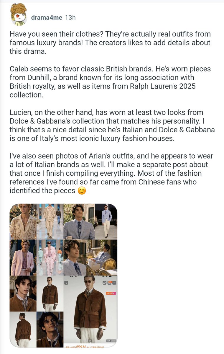 seikaaau's tweet photo. this is what happens when creators actually care about their work. they pay attention to even the smallest details

i also realized that many of arian's outfits seem to be from italian brands. i'm gonna try to find them coz that's such a nice detail for a sicilian mafia character https://t.co/0jg9qpIxtB